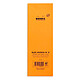 Avis Rhodia Bloc N°8 Orange agrafé en-tête 7.4 x 21 cm petits carreaux 5 x 5 mm 80 pages