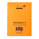 Avis Rhodia Bloc N°13 Orange agrafé en-tête 10.5 x 14.8 cm petits carreaux 5 x 5 mm 80 pages