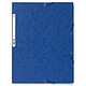 Exacompta Chemises 3 rabats élastiques 400g Bleu x 25 Lot de 25 chemises 3 rabats élastiques en carte lustrée 400g format A4 Bleu