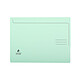 Exacompta Jura pocket folders 220g Green x 10 Pack of 10 paper pocket folders with flap and 30 mm spine A4 size Green