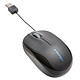 Kensington Pro Fit Retractable Mouse Ratón con cable - para diestros - Sensor óptico de 1000 dpi - 3 botones - Cable retráctil