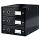 Leitz Click & Store filing cabinet Black 3-drawer filing cabinet ferms 24 x 32 cm colour Black