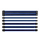Thermaltake TtMod Sleeve Cable (Extension Câble Tressé) - Bleu et Noir Kit de rallonges de câbles d'alimentation avec manchons