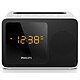 Philips AJT5300W Radio réveil avec tuner numérique FM, Bluetooth chargeur universel et double alarme