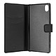 xqisit Etui Folio Wallet Viskan Noir Sony Xperia X Etui folio porte-feuille pour Sony Xperia X
