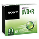 Sony DVD+R 4.7 Go 16x (par 10, boitier slim) Pack de 10 DVD+R 4.7Go diamètre 120 mm au format boitier slim