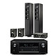 Denon AVR-X2200W Noir + Jamo S 608 HCS 3 Black Ash Ampli-tuner Home Cinema 3D Ready 7.2 DLNA AirPlay avec 8 entrées HDMI 4K Ultra HD, HDCP 2.2, Wi-Fi, Bluetooth, Dolby Atmos et DTS:X + Pack d'enceintes 5.0