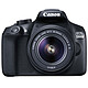 Canon EOS 1300D + EF-S 18-55 mm IS II Reflex Numérique 18 MP - Ecran tactile 3" - Vidéo Full HD - Wi-Fi - NFC + Objectif EF-S 18-55mm f/3.5-5.6 IS II