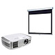 Acer H7550BD + LDLC Ecran manuel - Format 16:9 - 200 x 113 cm Vidéoprojecteur Full HD DLP 3D ready 3000 Lumens - HDMI (garantie constructeur 2 ans) + Ecran manuel - Format 16:9 - 200 x 113 cm