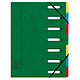Exacompta Harmonika Trieur à fenêtres 7 touches Vert Trieur avec élastiques en carte lustré sans rabat avec dos extensible pour documents A4