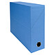 Exacompta Boite de transfert en papier toilé dos 90 mm Bleu clair Boîte de transfert 34 x 25.5 cm avec dos 9 cm pour documents A4/24 x 32 cm