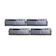 G.Skill Trident Z 64 Go (4x 16 Go) DDR4 3200 MHz CL16 (Argent/Noir) Kit Quad Channel 4 barrettes de RAM DDR4 PC4-25600 - F4-3200C16Q-64GTZSK  Noir et argent