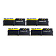 G.Skill Trident Z 32 Go (4x 8 Go) DDR4 3200 MHz CL16 (Noir/Jaune) Kit Quad Channel 4 barrettes de RAM DDR4 PC4-25600 - F4-3200C16Q-32GTZKY Noir et jaune (garantie 10 ans par G.Skill)