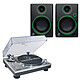 Audio-Technica AT-LP120USBHC + Mackie CR3 Platine vinyle à 3 vitesses (33-45-78 trs/min) avec port USB + Enceintes de monitoring 3'' (par paire)