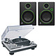 Audio-Technica AT-LP120USBHC + Mackie CR4 Platine vinyle à 3 vitesses (33-45-78 trs/min) avec port USB + Enceintes de monitoring 4'' (par paire)