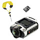 Ricoh WG-M2 Argent + SanDisk micro SDHC 16 Go + Dragonne flottante Caméra sportive miniature 4K étanche avec Wi-Fi + Carte mémoire 16 Go + Dragonne flottante jaune