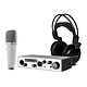 M-Audio Vocal Studio Pro 2 Pack d'enregistrement avec microphone cardioïde, interface audio et casque monitoring circum-aural