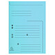 Exacompta Folders Jura 250 Contact 210g Blue x 25 Pack of 25 A4 folders with flap, blue