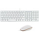 Mobility Lab Wired Desktop for Mac Ultra slim chiclet keyboard (French AZERTY) and optical mouse set for Mac / PC