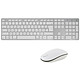 Mobility Lab Wireless Desktop for Mac Ultra flat wireless chiclet keyboard (French AZERTY) and Bluetooth wireless optical mouse set for Mac and PC