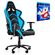 AKRacing Player Gaming Chair (bleu) + coffret Blu-ray "SOS Fantômes 1&2" OFFERT ! Siège en similicuir avec dossier inclinable à 180° et accoudoirs 1D pour gamer (jusqu'à 150 kg) + coffret Blu-ray OFFERT !