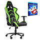 AKRacing Player Gaming Chair (vert) + coffret Blu-ray "SOS Fantômes 1&2" OFFERT ! Siège en similicuir avec dossier inclinable à 180° et accoudoirs 1D pour gamer (jusqu'à 150 kg) + coffret Blu-ray OFFERT !