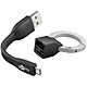 Câble USB / micro USB pour nomade Cordon USB - micro USB compact pour portables / smartphones / petits appareils