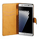 xqisit Etui Folio Wallet Slim Noir Galaxy Note7 Etui folio porte-feuille pour Samsung Galaxy Note7