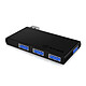 ICY BOX IB-Hub1401 Hub USB 3.0 de 4 puertos (color negro)