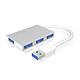 ICY BOX IB-Hub1402 Hub 4 puertos USB 3.0 (color blanco)