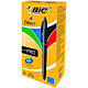 BIC 4 couleurs Pro x 12 Boite de 12 stylos bille 4 en 1 rechargeable avec pointe moyenne 1 mm