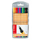 STABILO Point 88 Pochette x 10 Assortis Pochette de 10 stylos feutre avec pointe fine 0.4 mm assortis