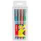 STABILO Worker Colorful Pochette x 4 Assortis Pochette de 4 stylos roller 0.5 mm à encre liquide assortis