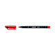 STABILO OHPen S (0.4 mm) permanent - rouge Marqueur rouge permanent avec pointe ogive superfine de 0.4 mm