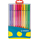 STABILO ColorParade Pen 68 turquoise x 20 Assortis Pochette de 20 stylos feutre avec pointe ogive assortis