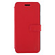 Akashi Etui Folio Cuir Italien Rouge iPhone 7 Etui folio en cuir véritable pour iPhone 7