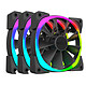 NZXT Aer RGB 140 mm Triple Pack Pack de 3 ventilateurs PWN LED 140 mm à LEDs RGB