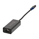 Adaptador USB 3.1 tipo C (USB-C) macho a Gigabit Ethernet RJ45 hembra (negro) 