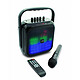 Caliber HPG516BTL Haut-parleur Bluetooth portatif avec batterie intégrée, Radio FM et LED multicolores