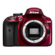 Nikon D3400 Rouge Réflex Numérique 24.2 MP - Ecran 3" - Vidéo Full HD - Bluetooth 4.1 - SnapBridge (boîtier nu)