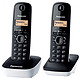 Panasonic KX-TG1612FR Duo Blanc  Téléphone DECT sans fil avec combiné supplémentaire (version française) 