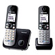 Panasonic KX-TG6812FR Duo Noir Téléphone DECT sans fil avec combiné supplémentaire (version française)
