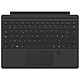 Microsoft Type Cover Surface Pro 4 Touch ID Noir Clavier AZERTY rétroéclairé avec identification par empreinte digitale pour Surface Pro 3 et Surface Pro 4