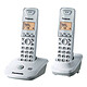 Panasonic KX-TG2522FR Duo Blanc  Téléphone DECT sans fil avec répondeur et combiné supplémentaire (version française) 