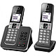 Panasonic KX-TGD322FRG Duo Gris Téléphone DECT sans fil avec répondeur et combiné supplémentaire (version française)