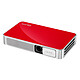 Vivitek Qumi Q3 Plus Rouge Vidéoprojecteur de poche DLP à LED HD 500 Lumens avec Wi-Fi Bluetooth et HDMI (garantie constructeur 3 ans)