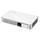 Vivitek Qumi Q3 Plus Blanc Vidéoprojecteur de poche DLP à LED HD 500 Lumens avec Wi-Fi Bluetooth et HDMI (garantie constructeur 3 ans)