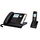 Alcatel Temporis IP715G Téléphone filaire pour VoIP compatible SIP, PoE et base DECT intégrée + combiné DECT Alcatel IP15