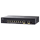 Cisco SG350-10P Conmutador Gigabit 10/100/1000 PoE+ de 10 puertos gestionables (62 W), incluidos 2 puertos combinados Gigabit /SFP.