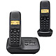 Gigaset A150A Duo Noir Téléphone DECT sans fil avec répondeur et combiné supplémentaire (version française)